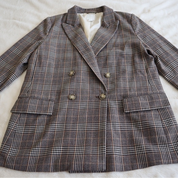 H&M Checkered Double Breasted Blazer - Picture 5 of 6